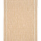 Beige textured area rug with woven border and inner square pattern