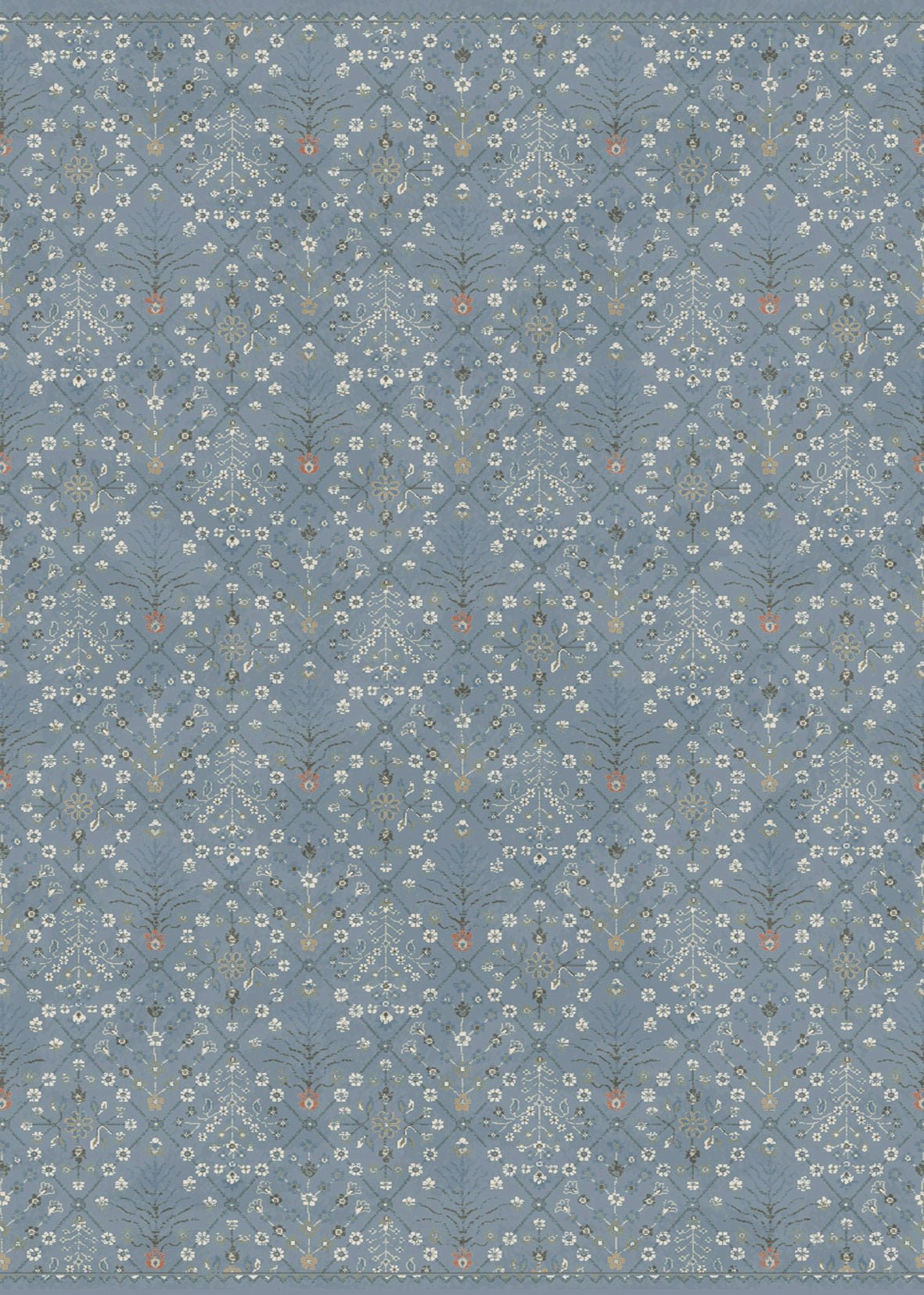 Prudence Affordable Rug 17201 Dusky Blue.