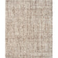 Wool area rug, textured beige flat weave with subtle brown flecks