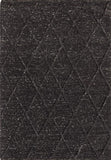 Graphite wool rug with geometric diamond pattern and short textured pile | Colombo New Zealand Wool Rug Graphite Modern Abstract Wool Area Rug - Rugs Point Australia