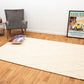 Cream wool rug with diamond pattern, corner visible | Colombo Wool Rug 1271 Cream Textured Woven Living Room Rug - Rugs Point Australia