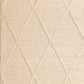 Cream wool rug with diamond trellis pattern | Colombo Wool Rug 1271 Cream Textured Woven Living Room Rug - Rugs Point Australia
