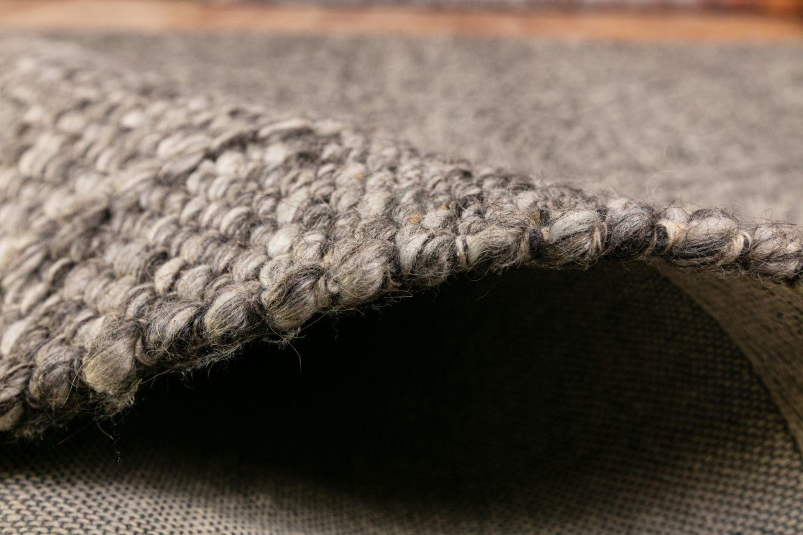 Colombo Wool Rug Dark Grey.