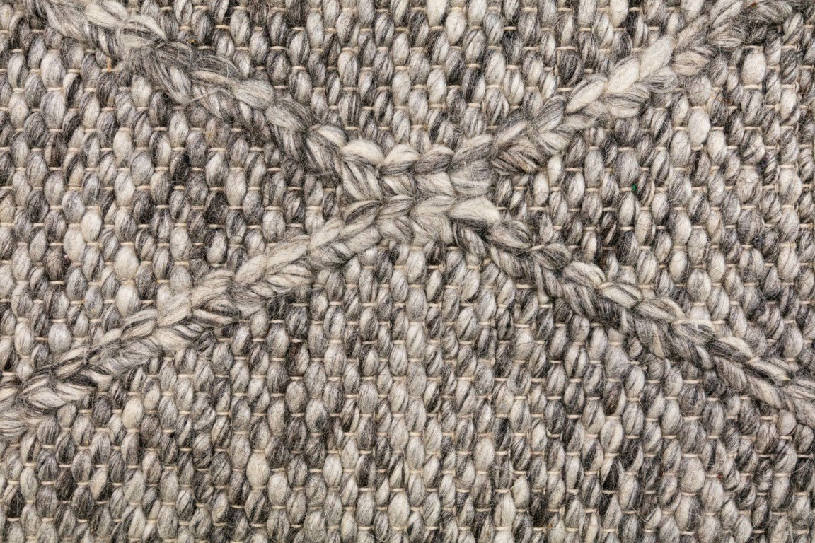 Colombo Wool Rug Dark Grey.