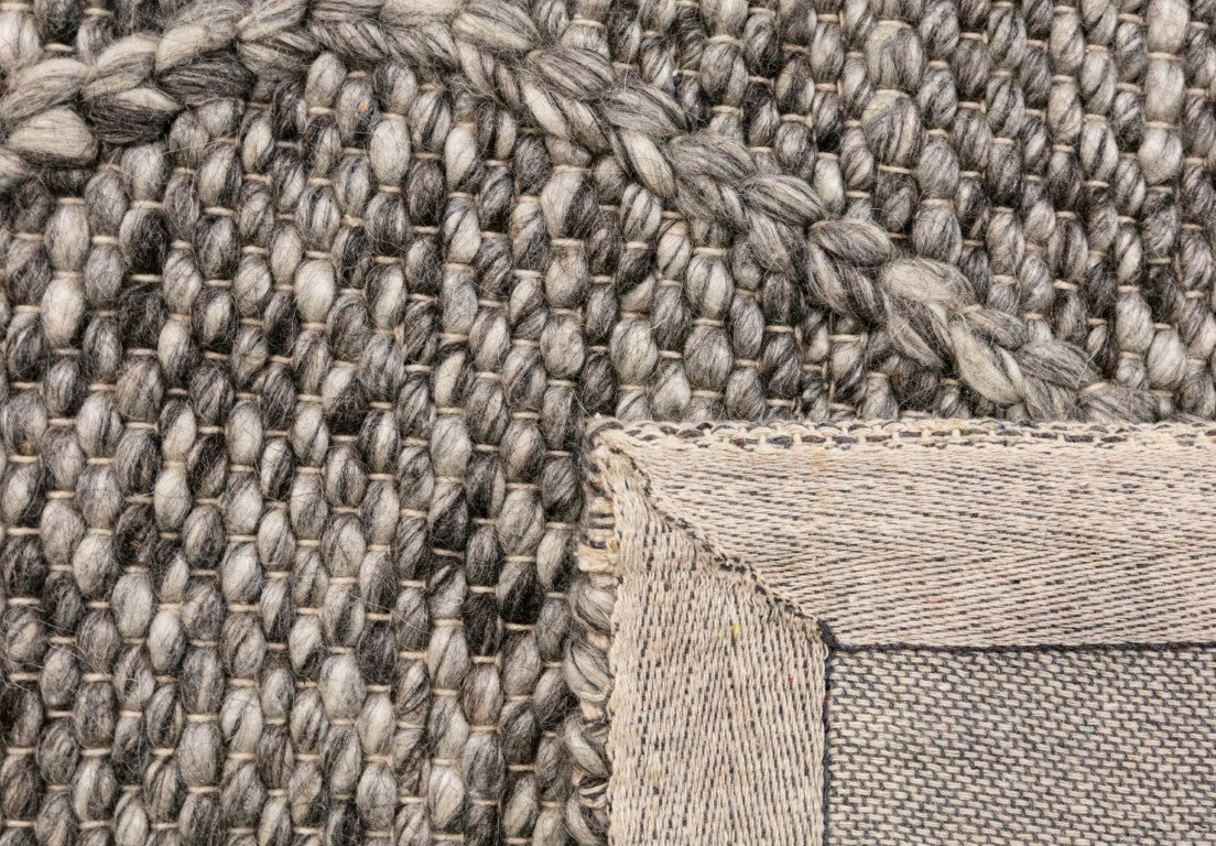 Colombo Wool Rug Dark Grey.