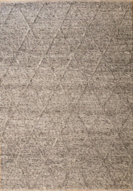 Colombo Wool Rug Dark Grey.