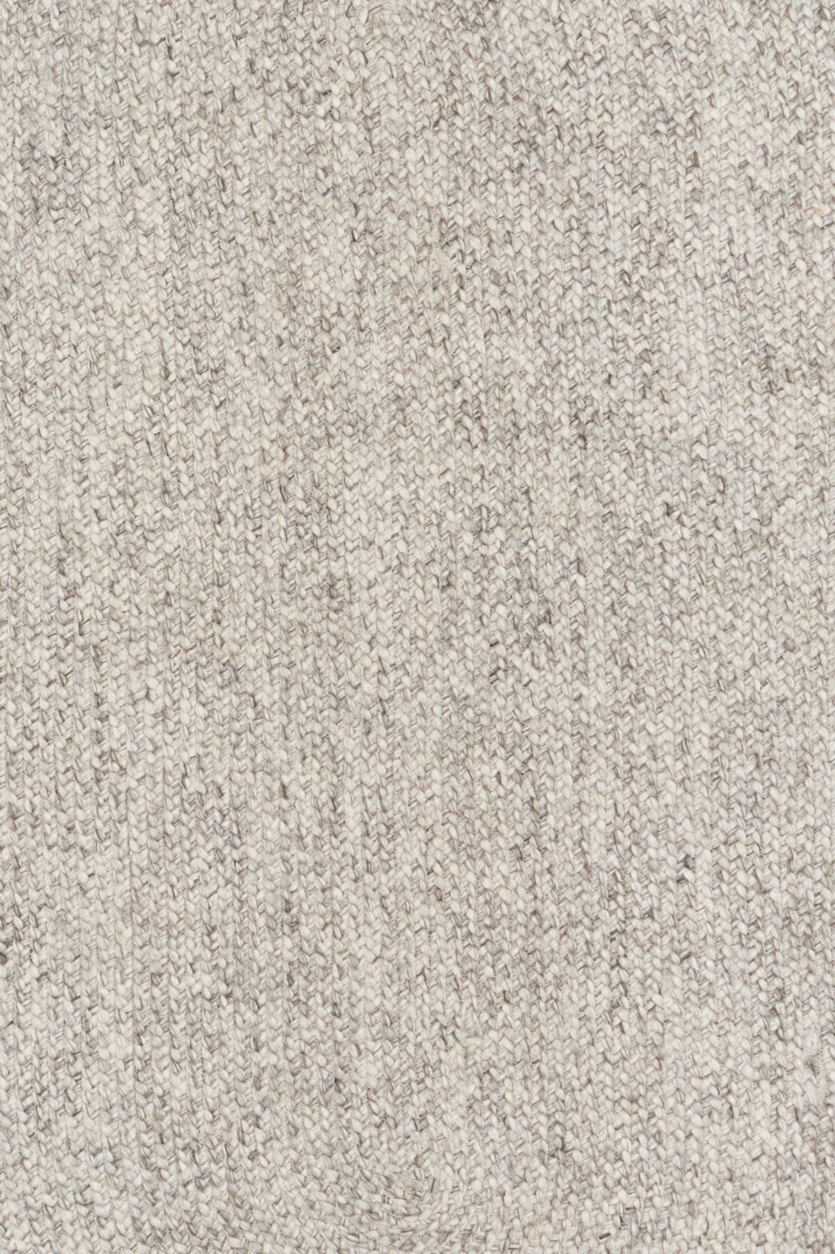 Cora Smoke area rug close-up, light gray speckled woven fibers with dense texture