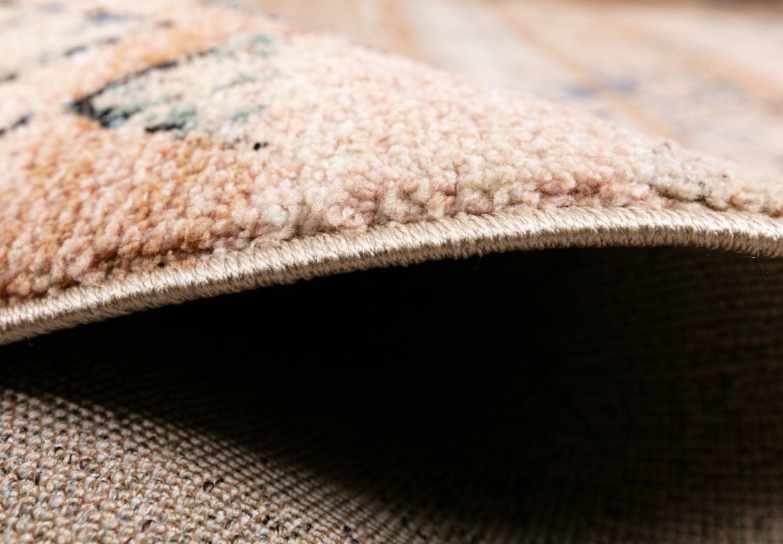 Cozy Contemporary Rug 5425 Rust Dark Beige.