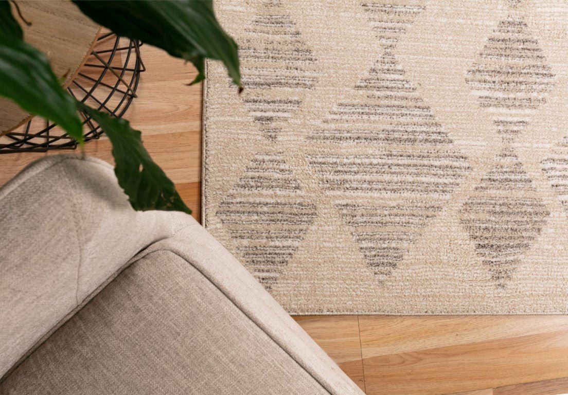 Cozy Contemporary Rug 5427 Ivory Beige.