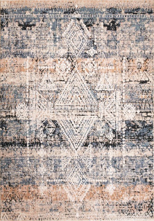 Cozy Contemporary Rug 5437 Ivory Dark Beige.