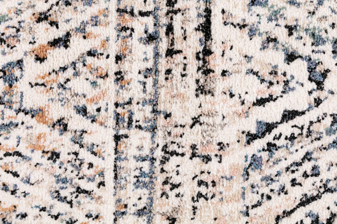 Cozy Contemporary Rug 5437 Ivory Dark Beige.