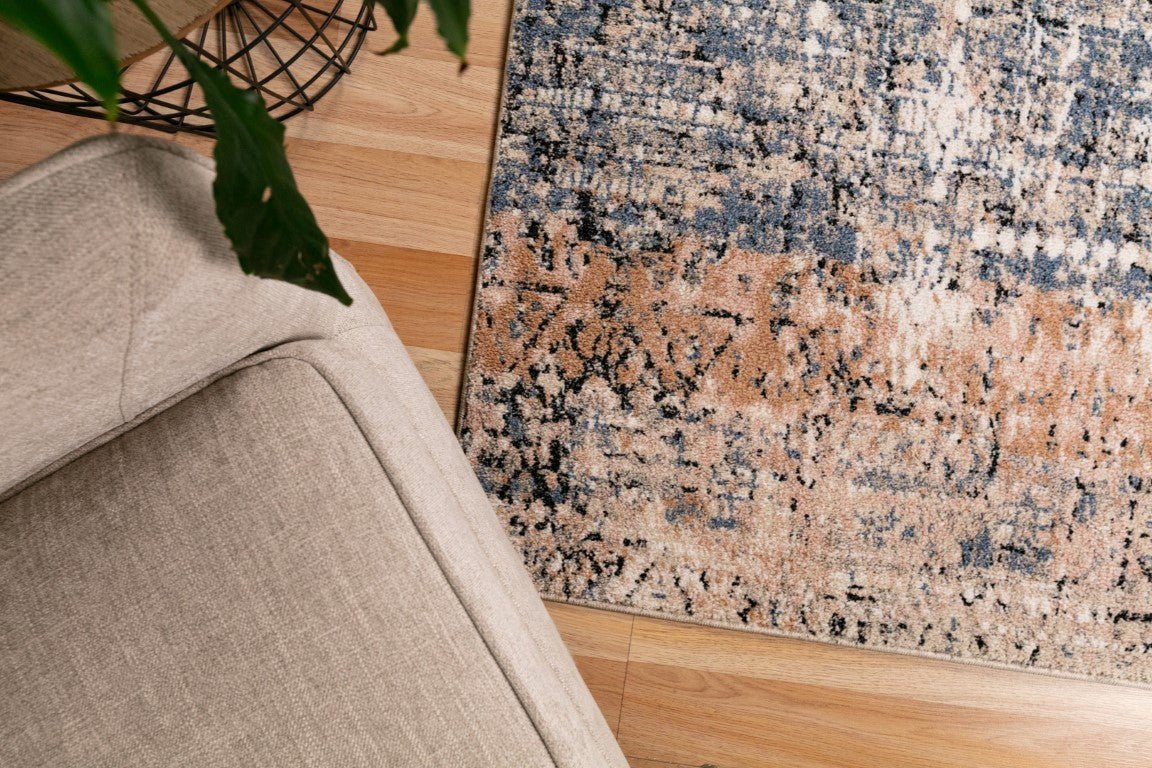 Cozy Contemporary Rug 5437 Ivory Dark Beige.