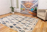 Cozy Contemporary Rug 5439 Blue Beige.