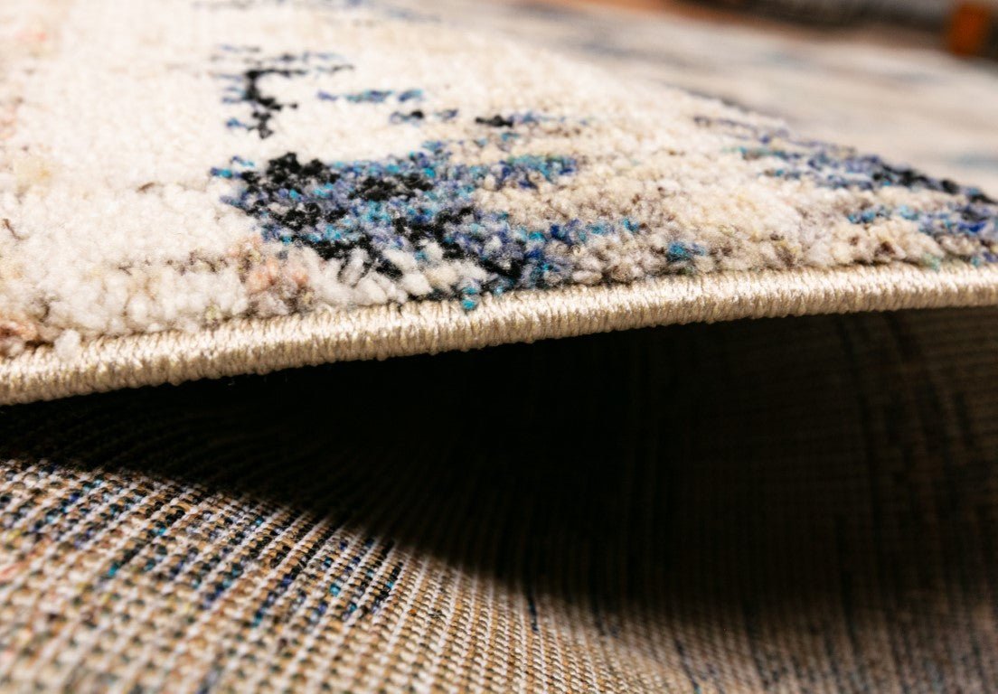 Cozy Contemporary Rug 5439 Blue Beige.