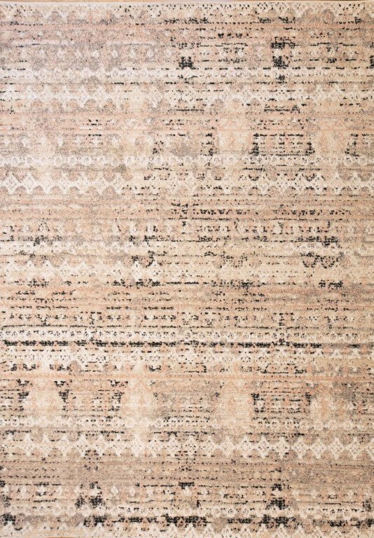 Cozy Contemporary Rug 5442 Rose dark Beige.