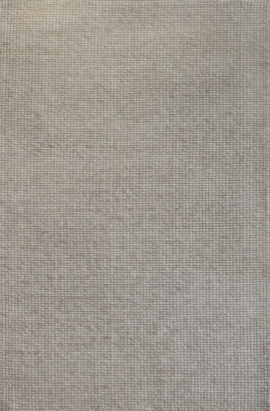 Dasha wool rug in beige textured weave