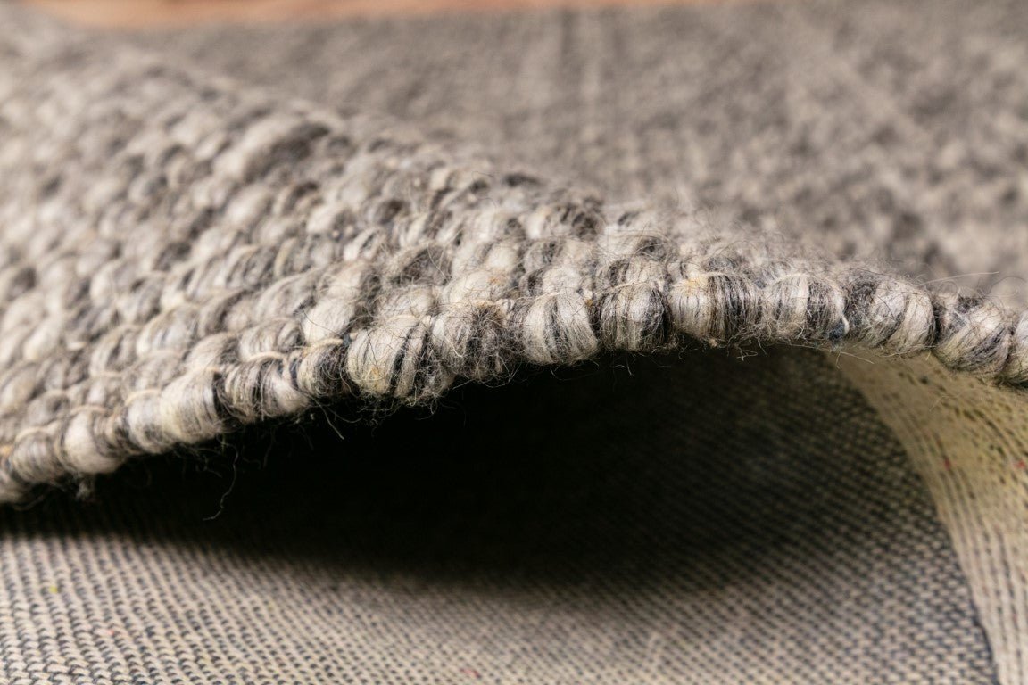 Dasha  wool Rug Dark Grey.