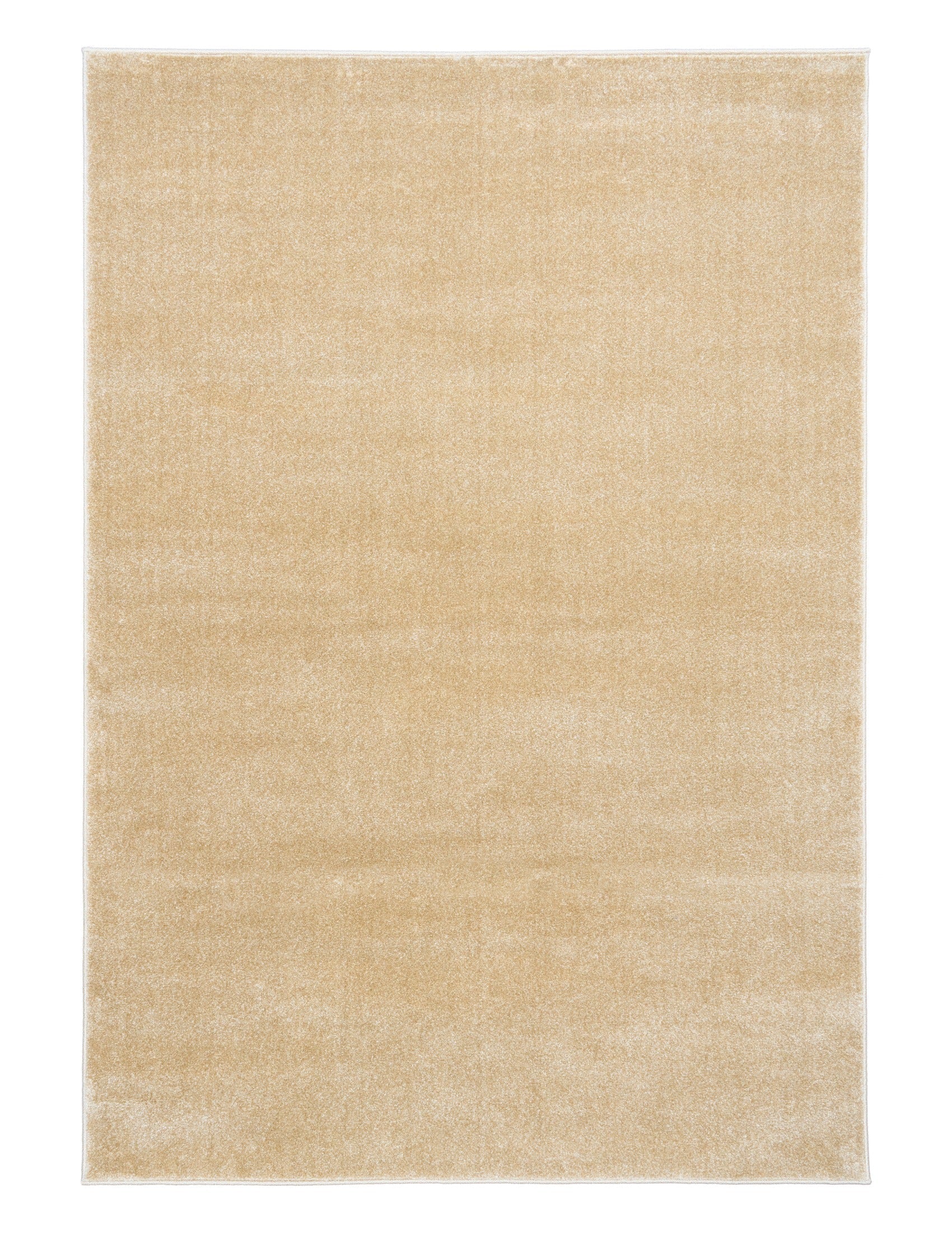 Beige area rug with subtle speckled texture and stitched border | Eclipse Nimes Modern Abstract Living Room Rug - Rugs Point Australia