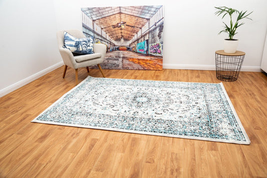 Focus Affordable Rug 1501 Blue.
