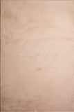 Soft pink shag rug with diagonal diamond lines and flat border edge