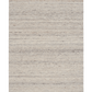 Smoke grey wool rug, flat woven speckle texture with neat stitched border