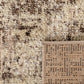 Rug surface close-up with backing mesh and stitched border edge | Kali Luxury Rug Cream 8021 Modern Abstract Floor Rug - Rugs Point Australia