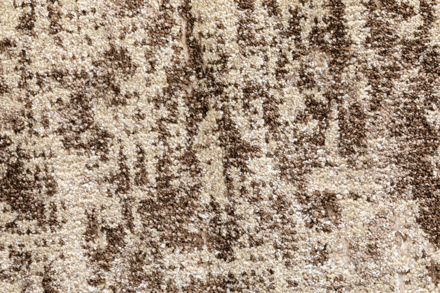 Close-up of cream and dark-brown speckled rug pile texture | Kali Luxury Rug Cream 8021 Modern Abstract Floor Rug - Rugs Point Australia