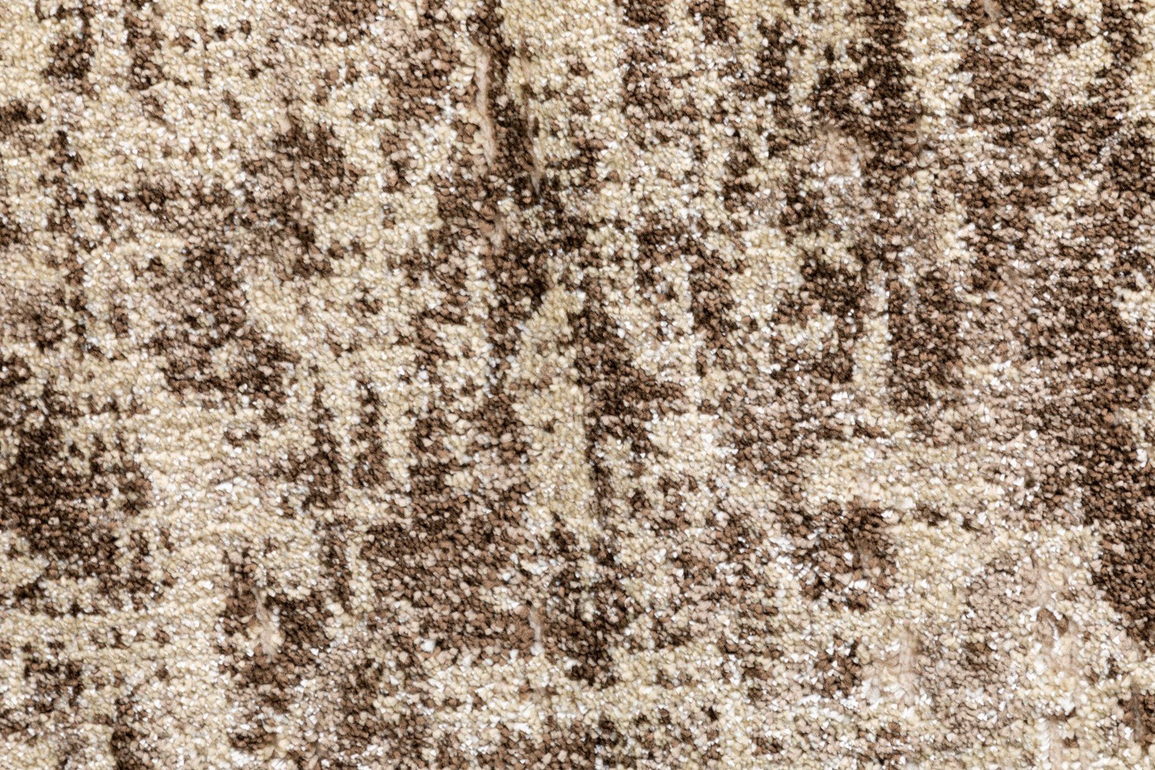 Close-up of cream and dark-brown speckled rug pile texture | Kali Luxury Rug Cream 8021 Modern Abstract Floor Rug - Rugs Point Australia
