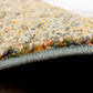 Beige multipurpose rug close-up showing thick pile and gray stitched edge
