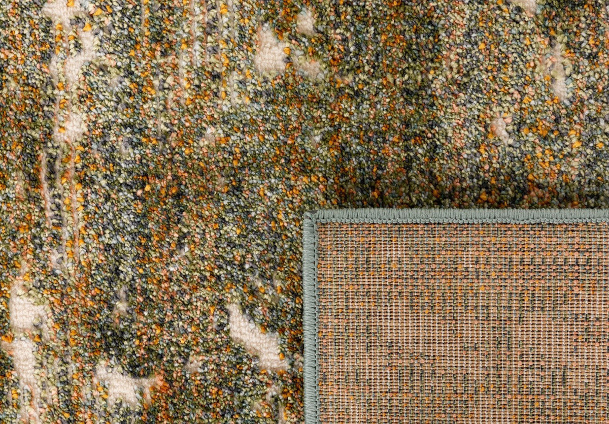 Beige multipurpose rug corner with woven border and textured backing mesh