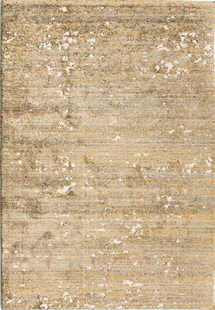 Beige multipurpose area rug with mottled speckled texture and subtle grid-like wear