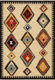 Kashan rug J with cream ground and multicolor diamond medallion pattern | Kashan Topof the Range Rug  J Contemporary Floor Rug - Rugs Point Australia