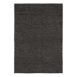 Charcoal textured area rug, flat weave pattern, rectangular