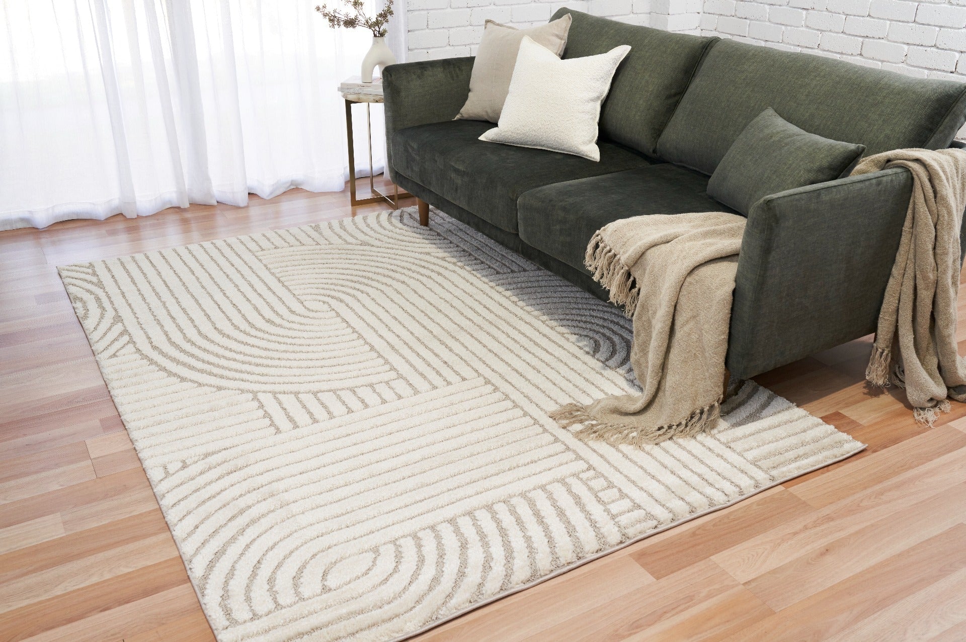 Marli Area soft Rug 12417 Ivory Beige.