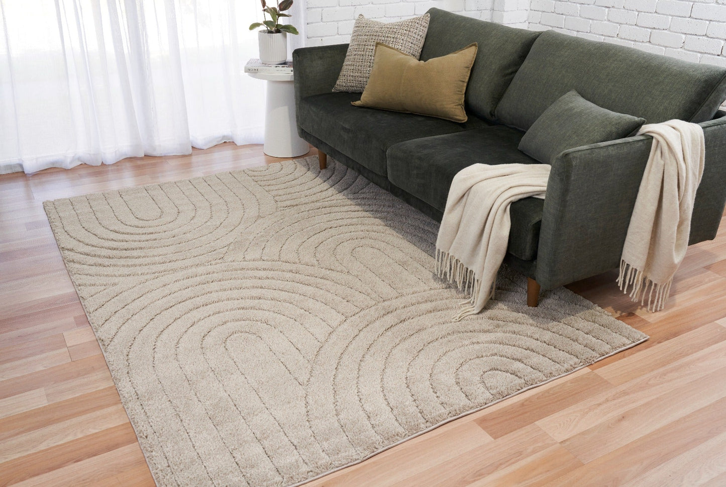 Marli One colour Rug 12415 Beige.