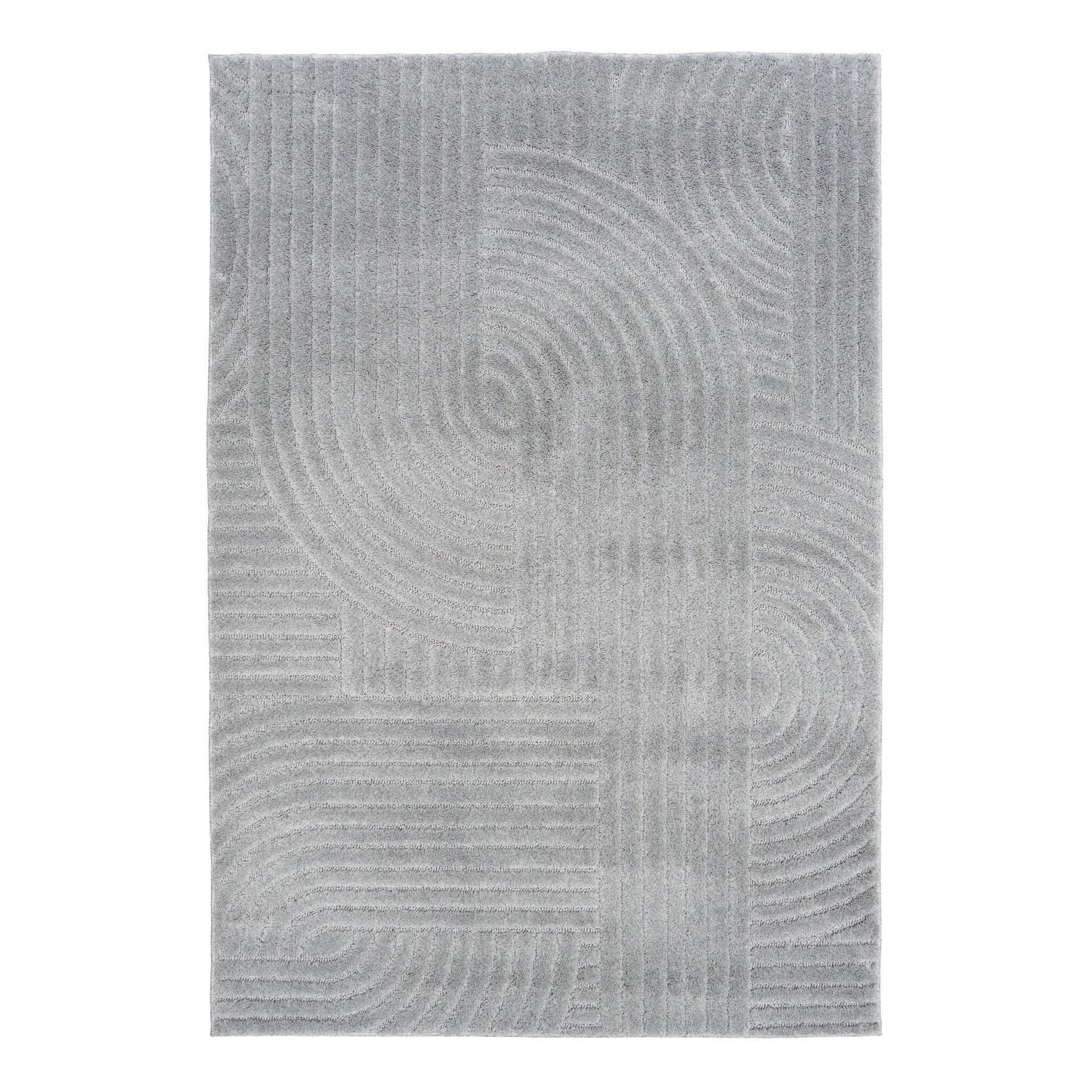 Marli Plain colour Rug 12417 Light Grey.