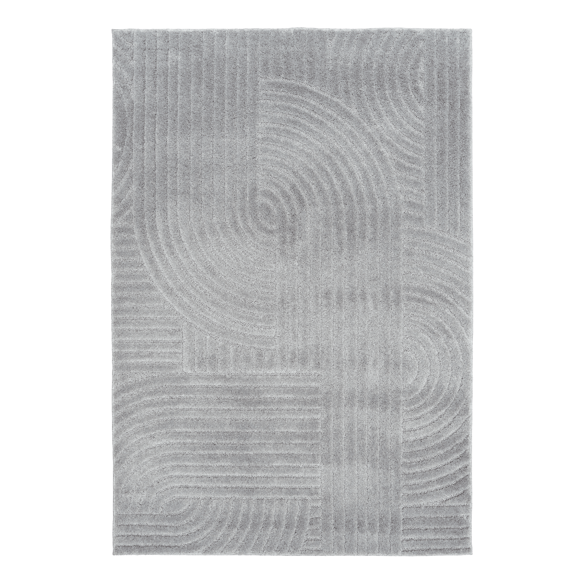 Marli Plain colour Rug 12417 Light Grey.