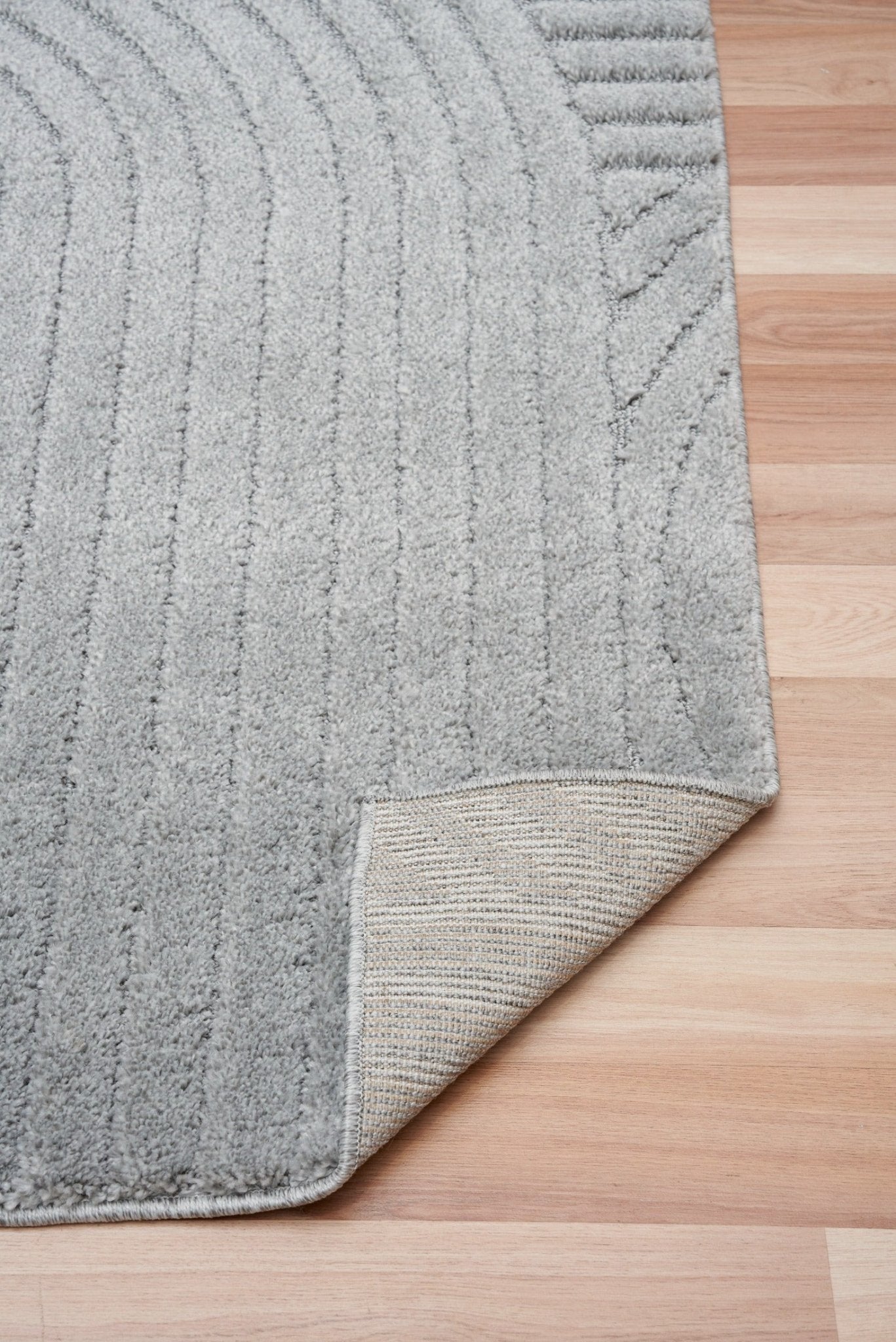 Marli Plain colour Rug 12417 Light Grey.