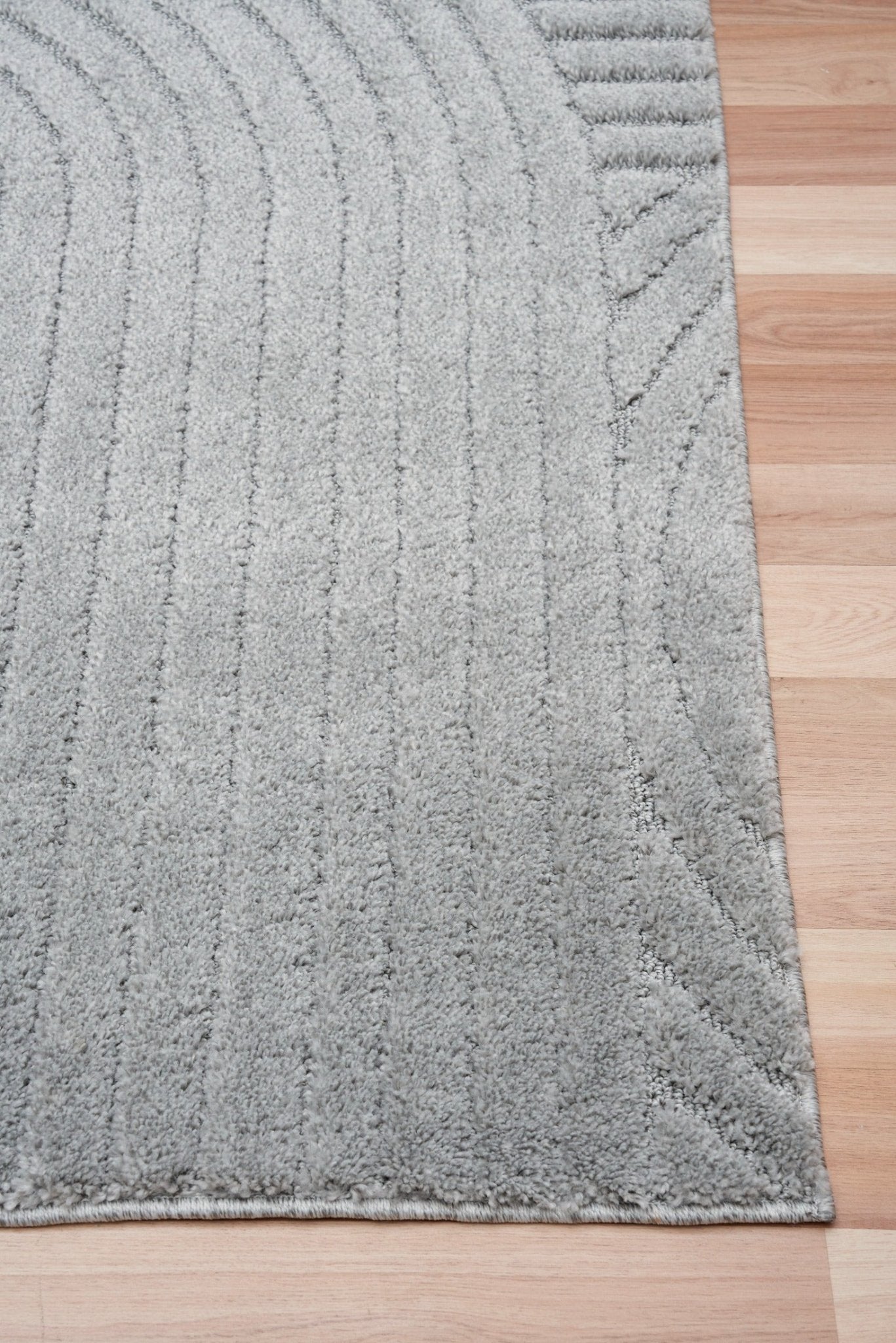 Marli Plain colour Rug 12417 Light Grey.