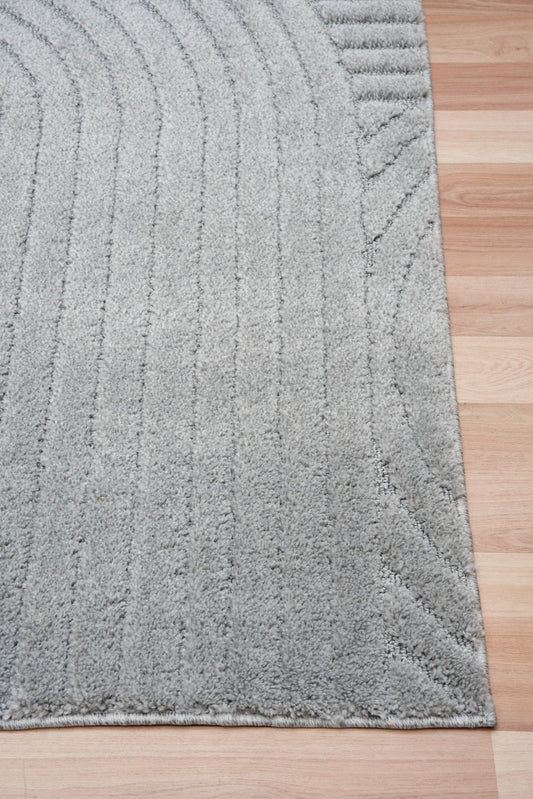 Marli Plain colour Rug 12417 Light Grey.