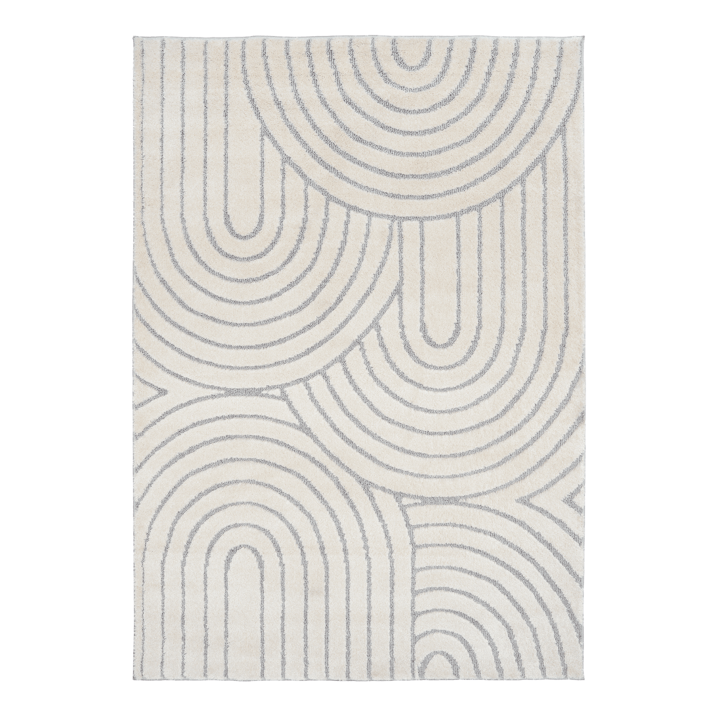 Marli Shagg Rug 12415 Ivory Light Grey.