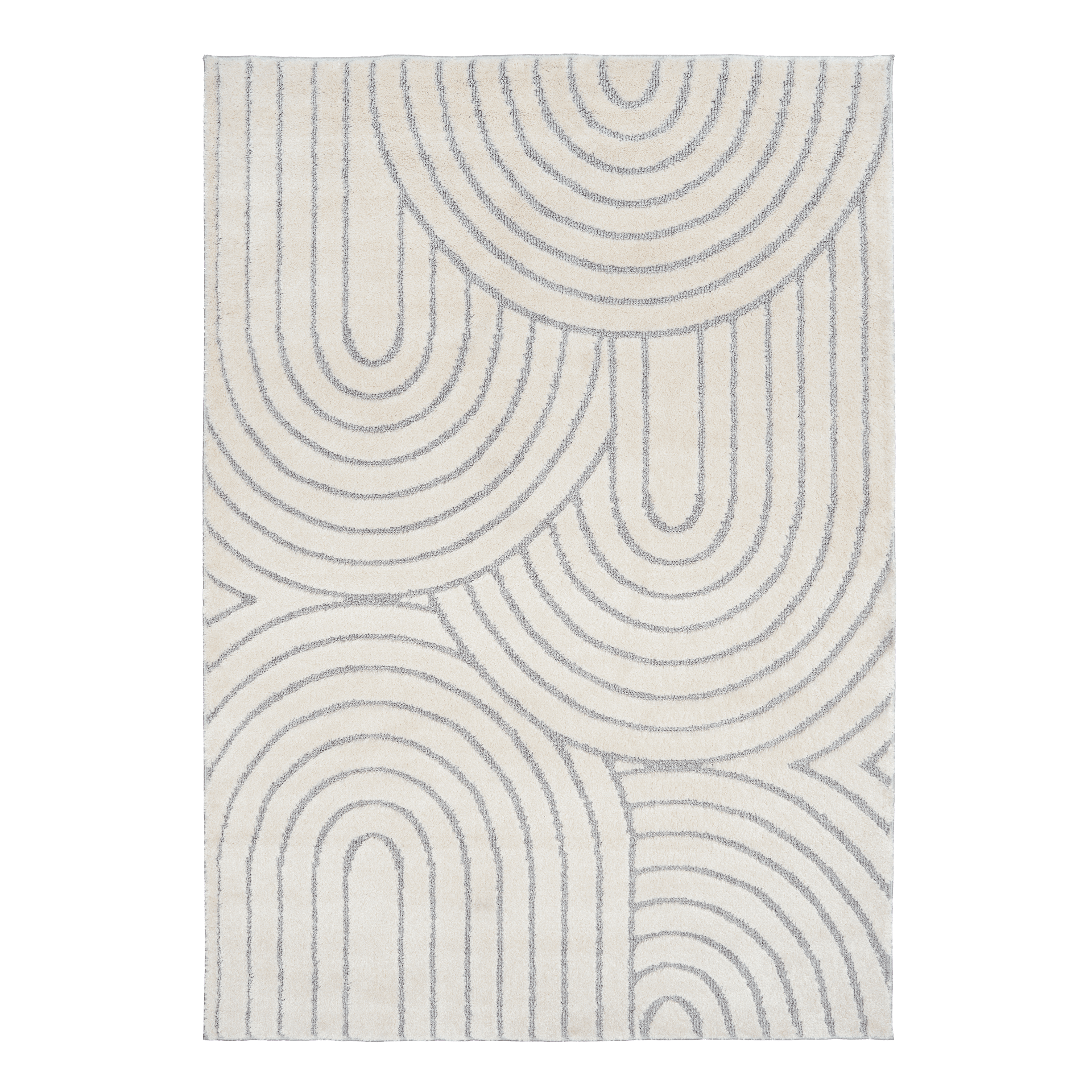 Marli Shagg Rug 12415 Ivory Light Grey.