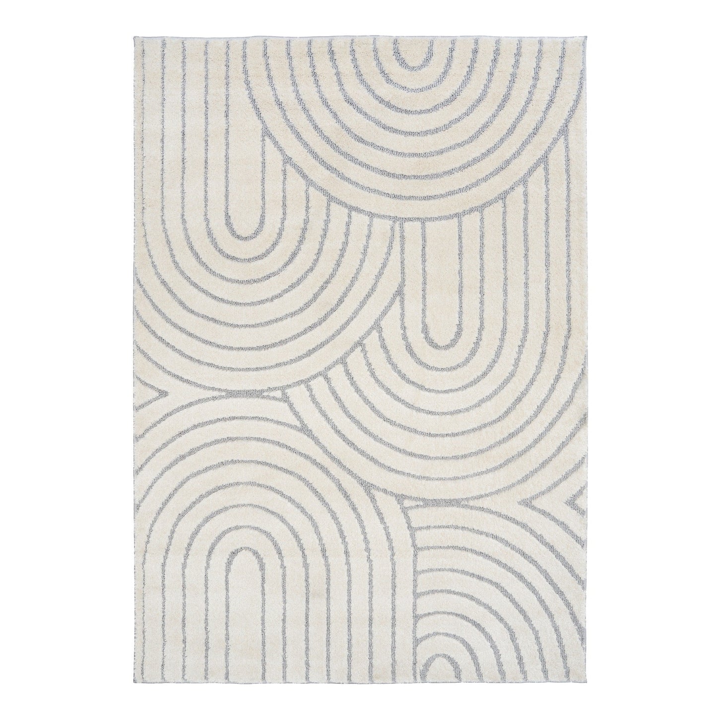 Marli Shagg Rug 12415 Ivory Light Grey.