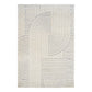 Marli Soft living room rug with ivory and light grey patchwork lines and curves | Marli Soft Living room rug 12417 Ivory Light Grey Modern Abstract Living Room Rug - Rugs Point Australia
