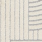 Marli Soft living room rug close-up of ivory and light grey vertical stripe blocks | Marli Soft Living room rug 12417 Ivory Light Grey Modern Abstract Living Room Rug - Rugs Point Australia