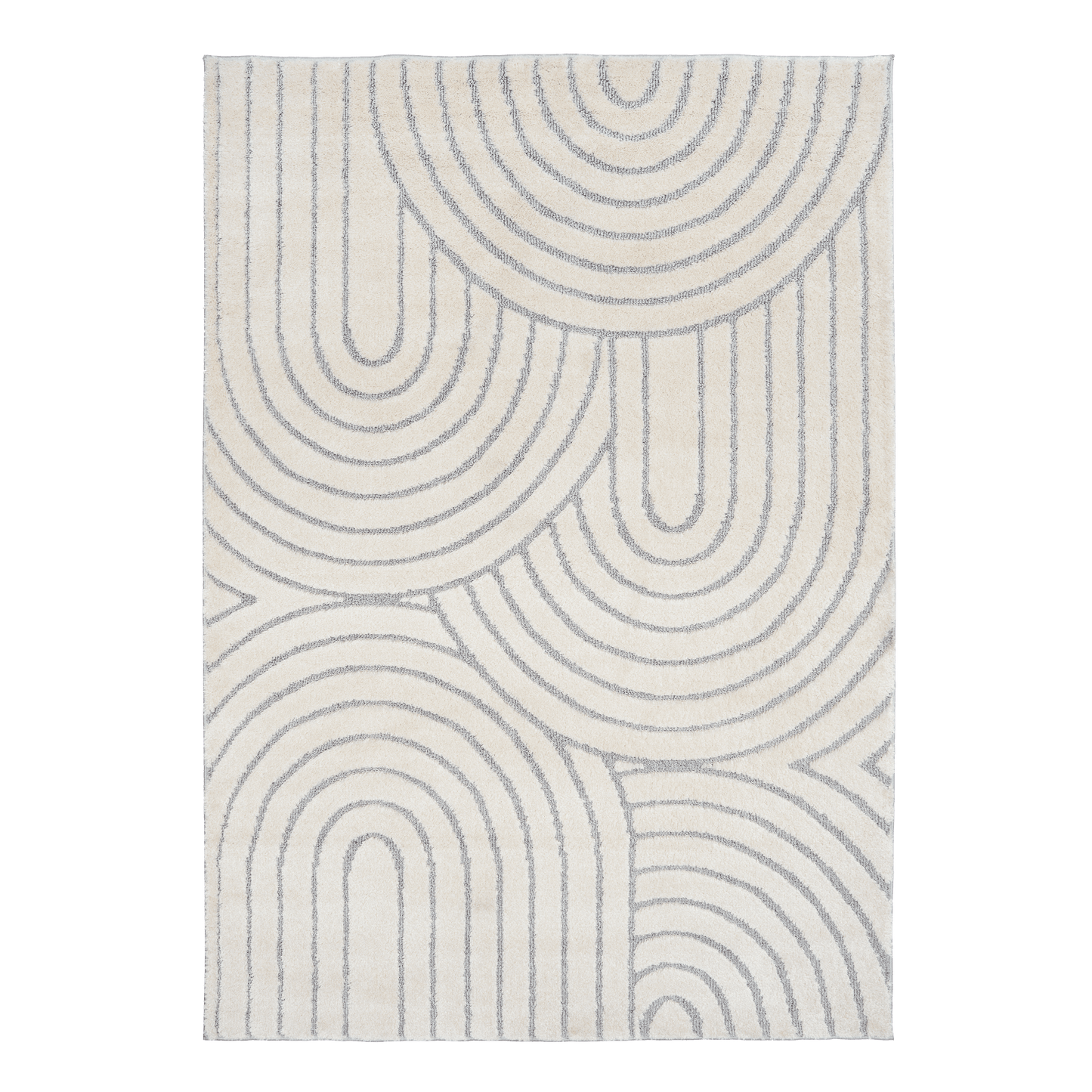 Marli Shagg Rug 12415 Ivory Light Grey.