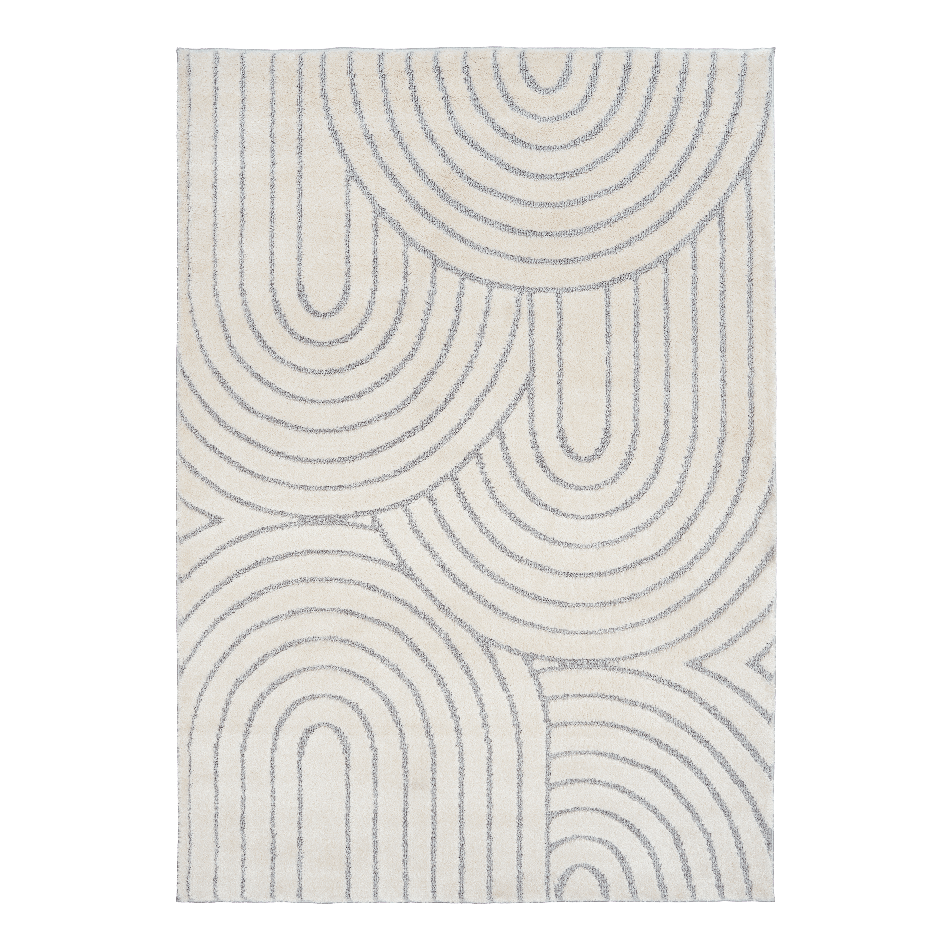 Marli Shagg Rug 12415 Ivory Light Grey.