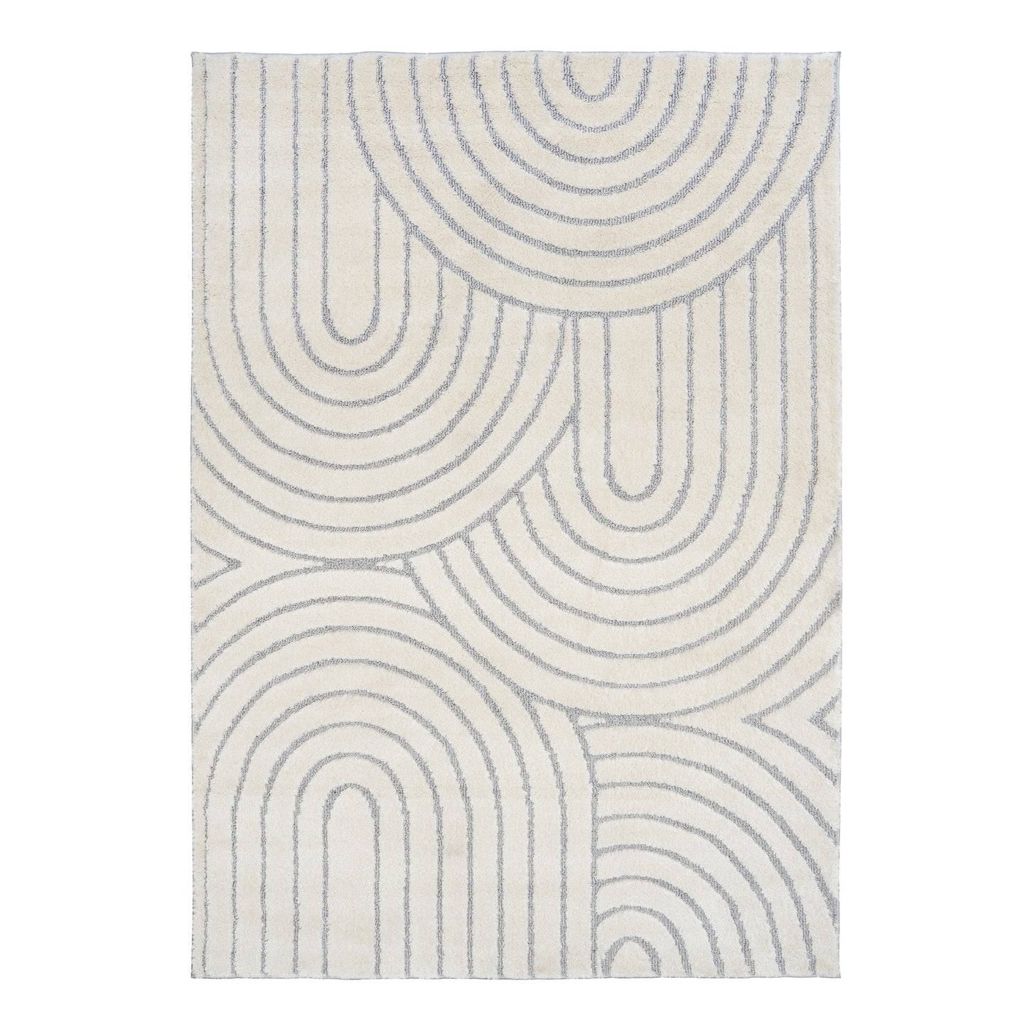 Marli Shagg Rug 12415 Ivory Light Grey.