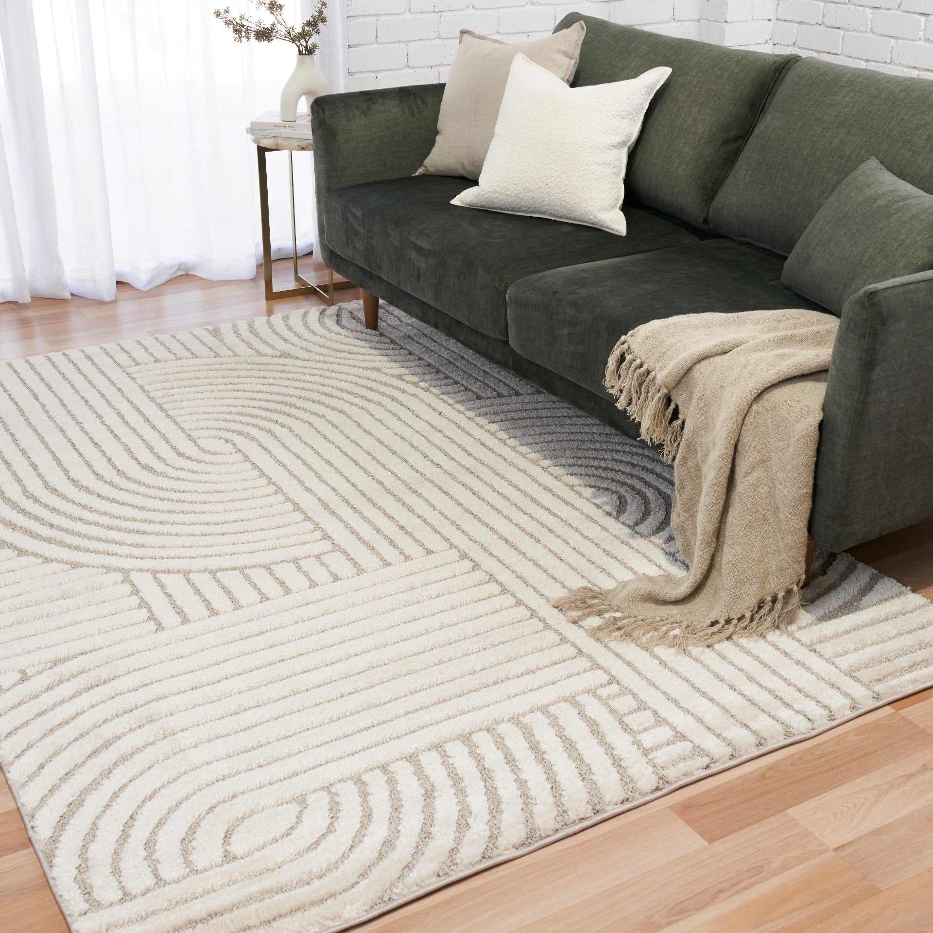 Marli Area soft Rug 12417 Ivory Beige.