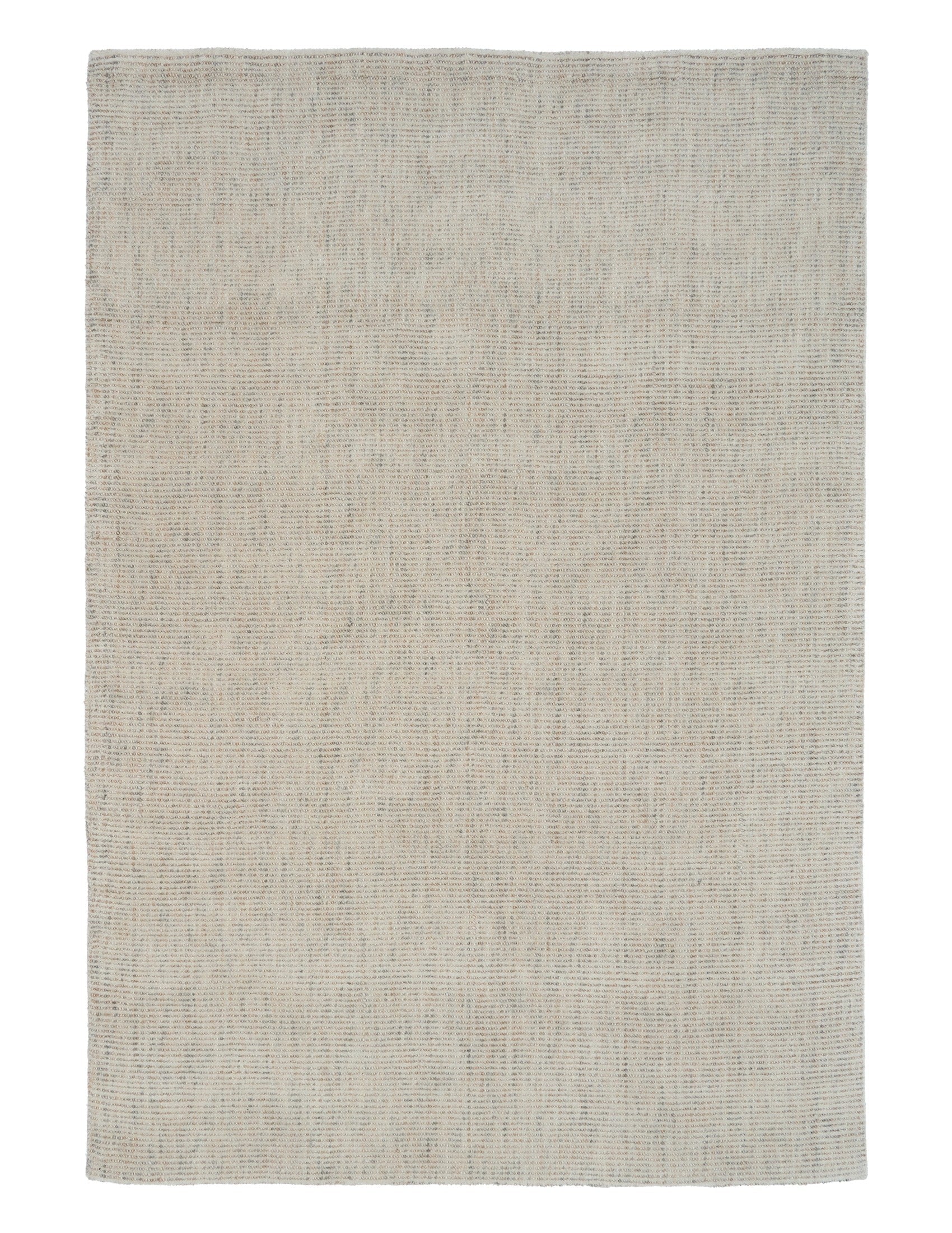 Light gray woven square area rug with straight border and tight texture
